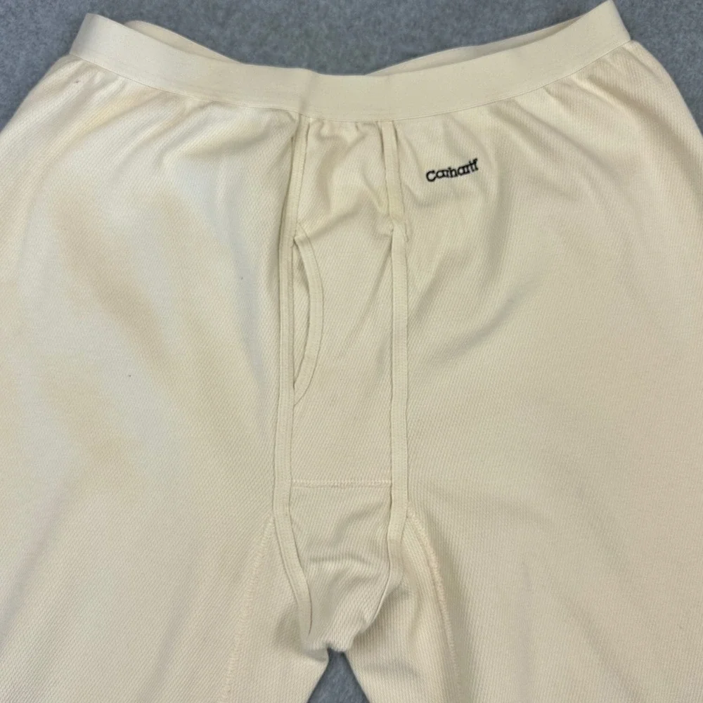 Carhartt Mens K229 NAT Thermal Long Underwear Bottoms 2XL Natural Cotton